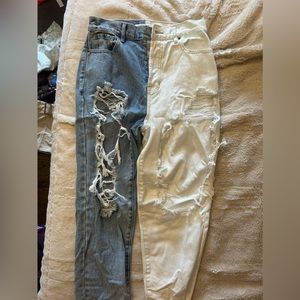 Full length pacsun color block jeans